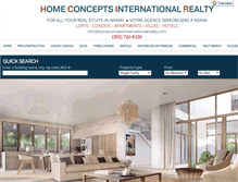 Tablet Screenshot of homeconceptsrealty.com